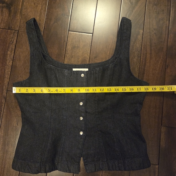 Snap Front Denim Corset Top - Picture 6 of 6